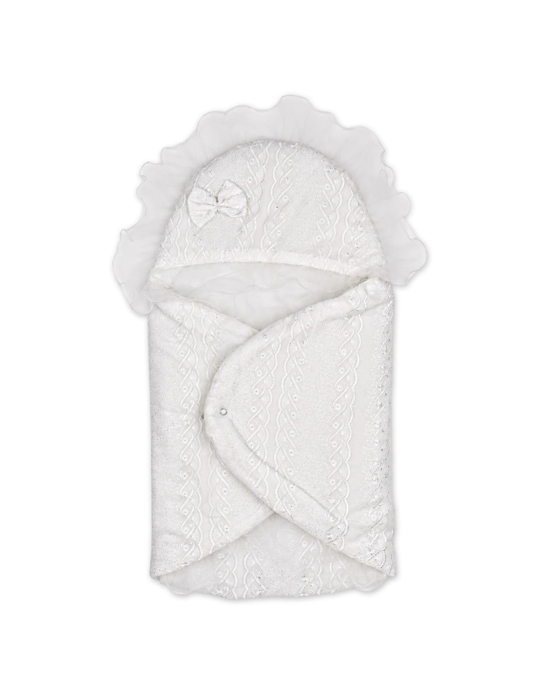 Newborn Carry Nest Bow Ruffle White at Zubaidas