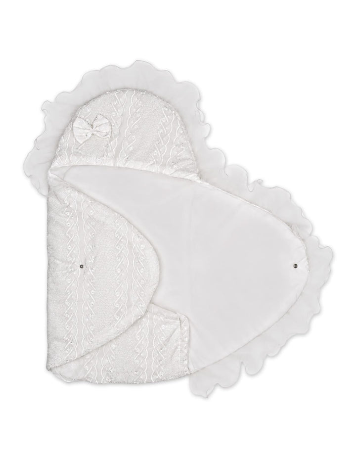 Newborn Carry Nest Bow Ruffle White at Zubaidas Best Online Baby Kids and Moms Store in Pakistan