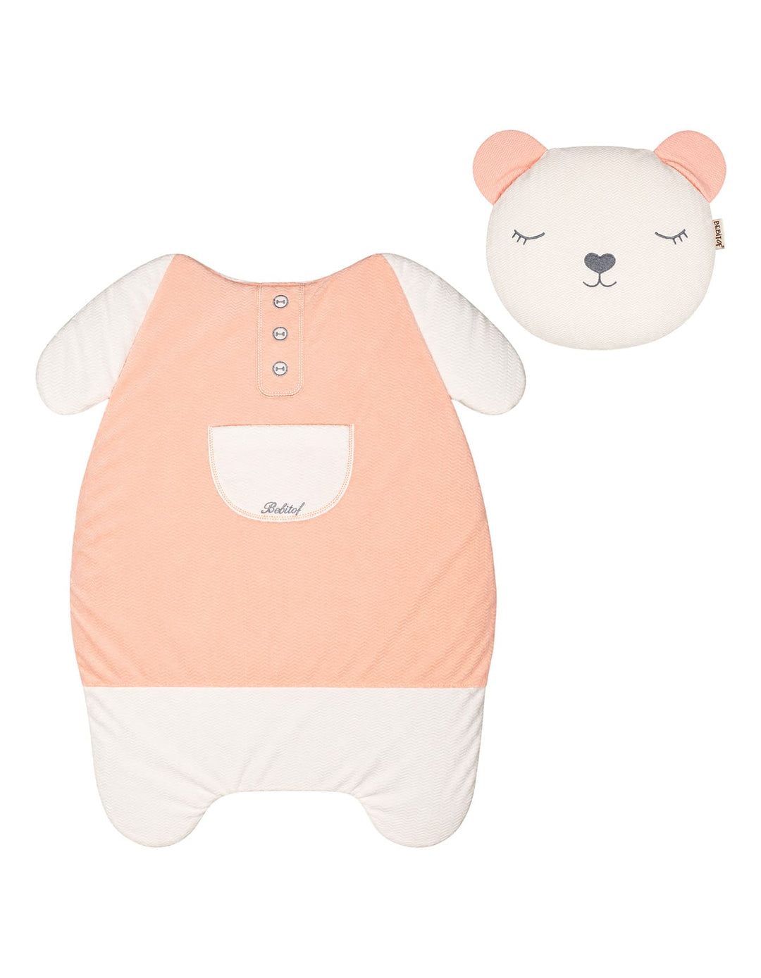 Newborn Carry Nest with Pillow Panda Peach at Zubaidas