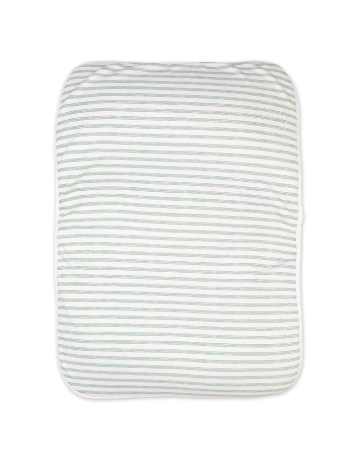 Newborn Changing Sheet Bambies Marine Green Stripes at Zubaidas