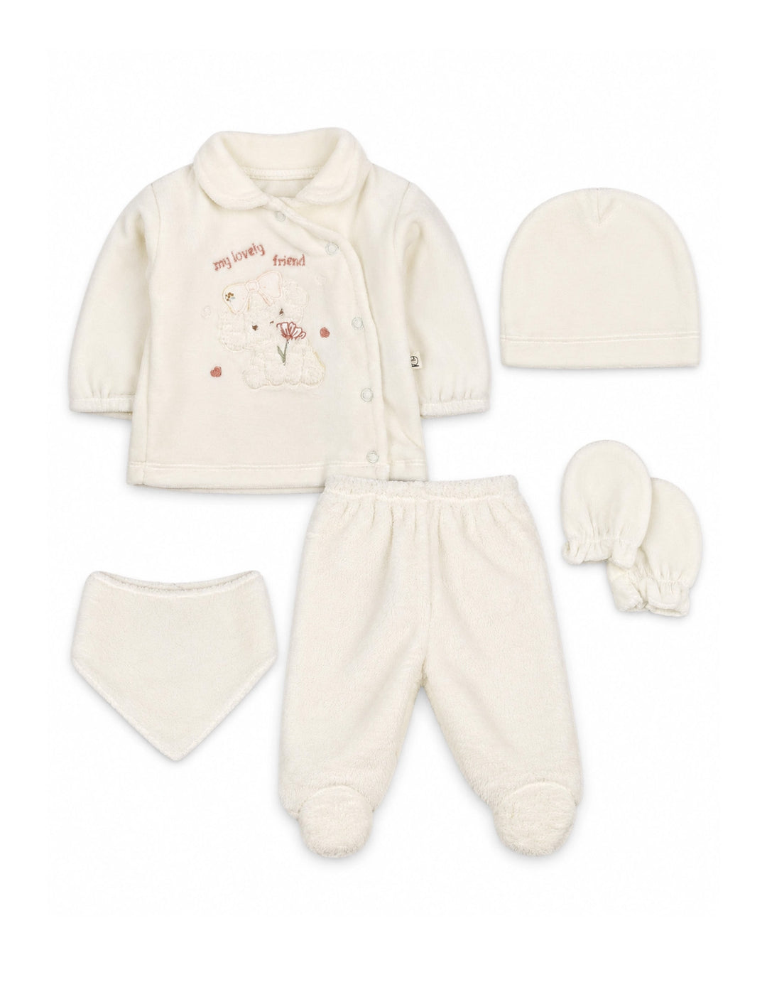 Newborn Clothing Gift Set 5 Lovely Friend Off White at Zubaidas