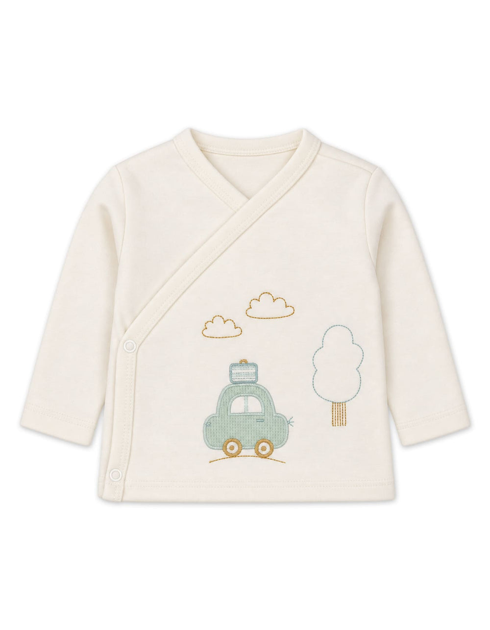 Newborn Clothing Gift Set 5 Pcs Car Off White and Mint Green at Zubaidas Official Pakistan