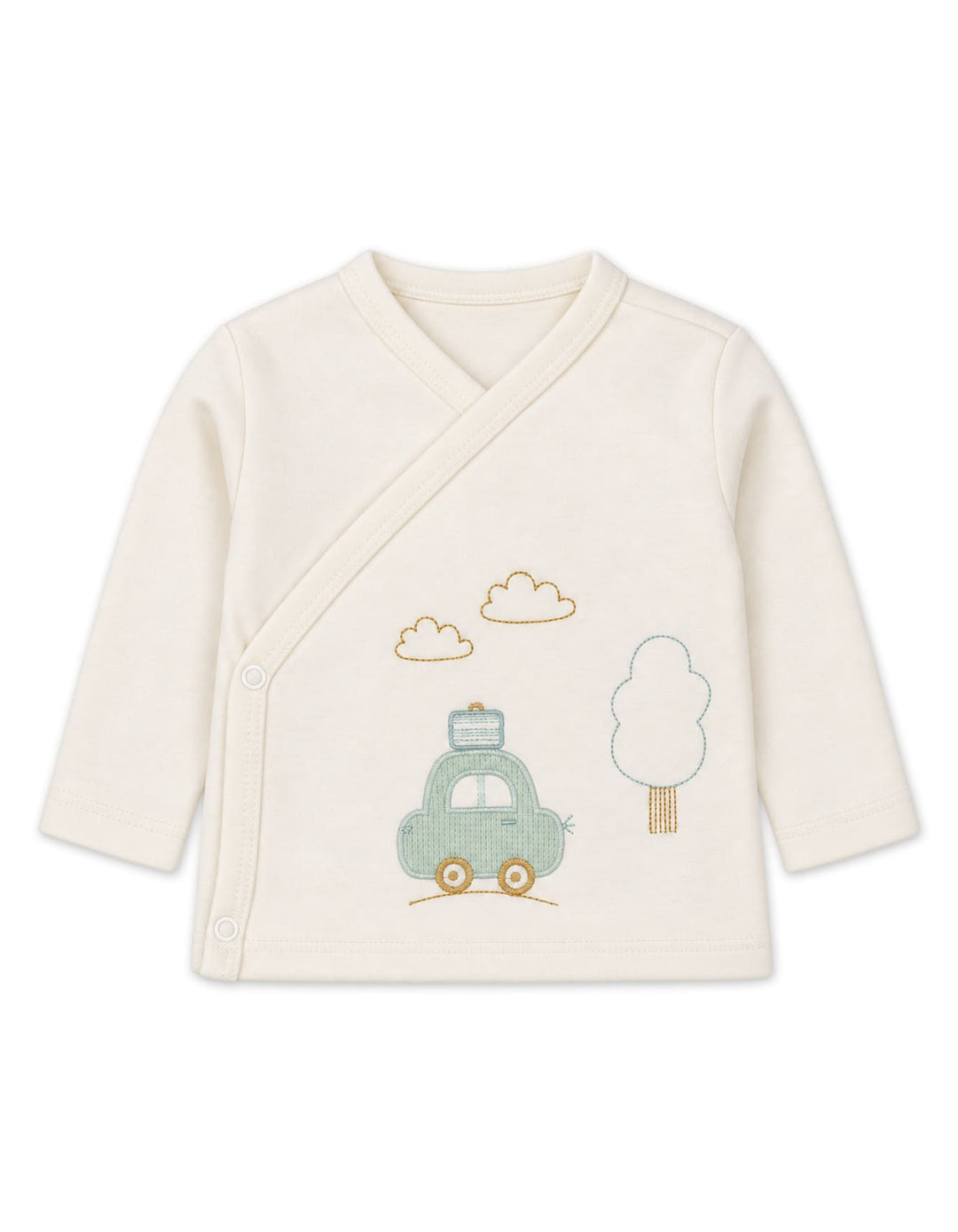 Newborn Clothing Gift Set 5 Pcs Car Off White and Mint Green at Zubaidas Official Pakistan