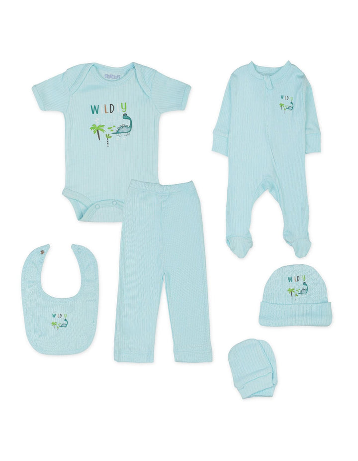 Newborn Gift Set 6 Pieces Light Green at Zubaidas