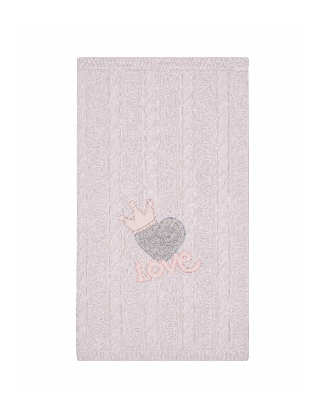 Newborn Girl Blanket Heart Pink and Lilac at Zubaidas
