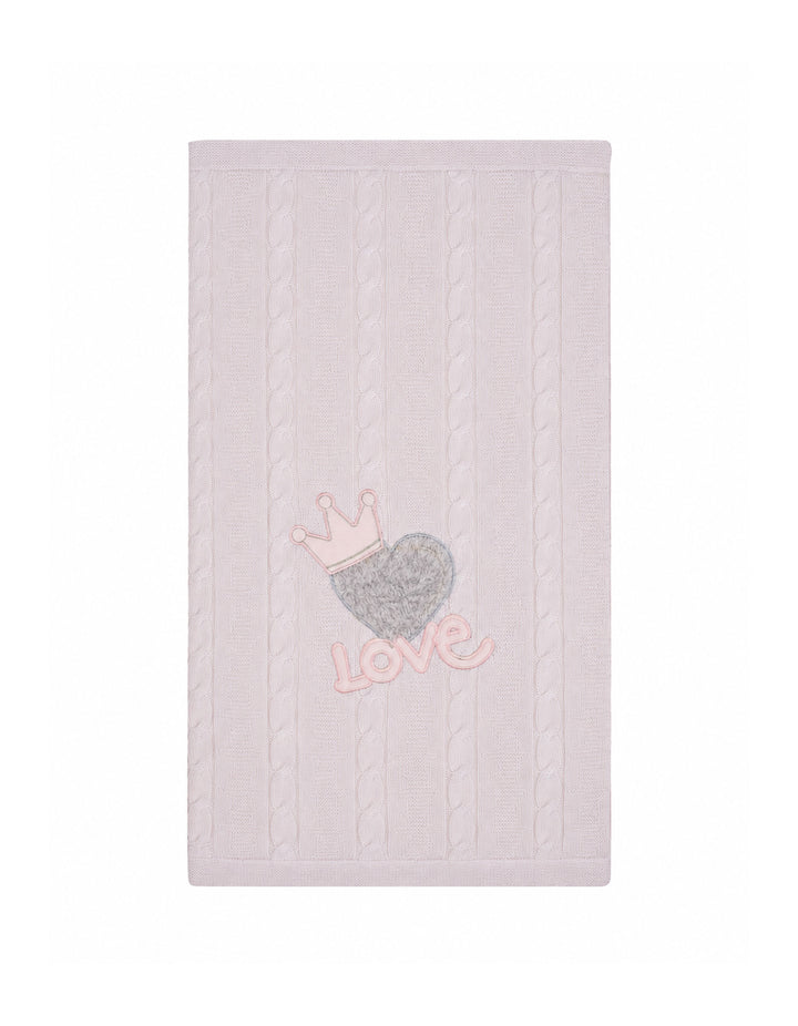 Newborn Girl Blanket Heart Pink and Lilac at Zubaidas