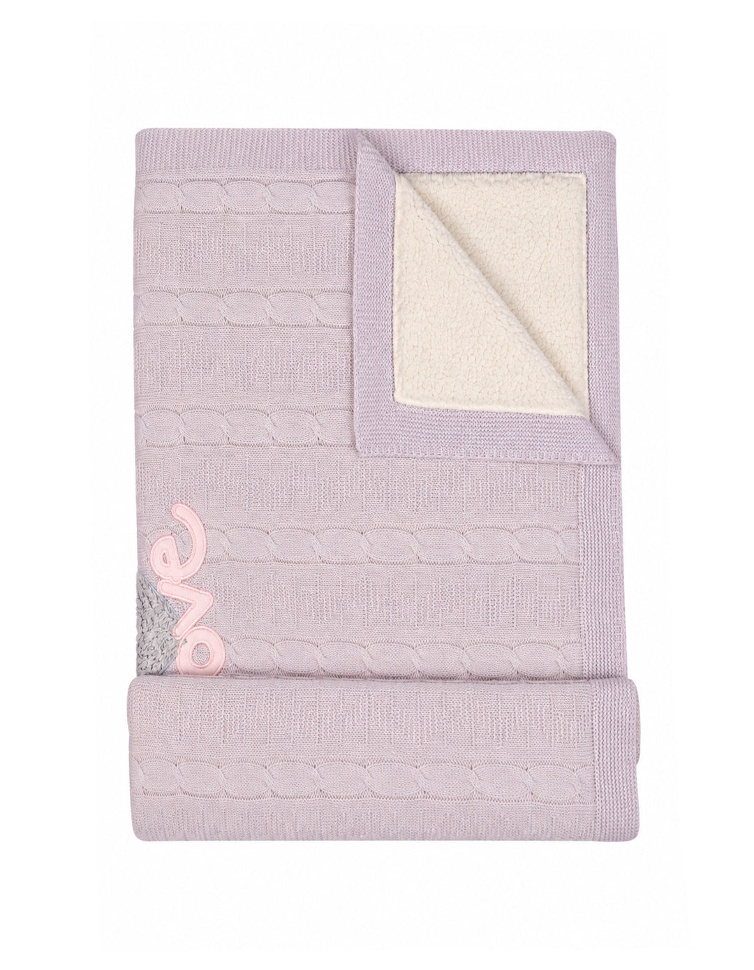 Newborn Girl Blanket Heart Pink and Lilac at Zubaidas Online Pakistan