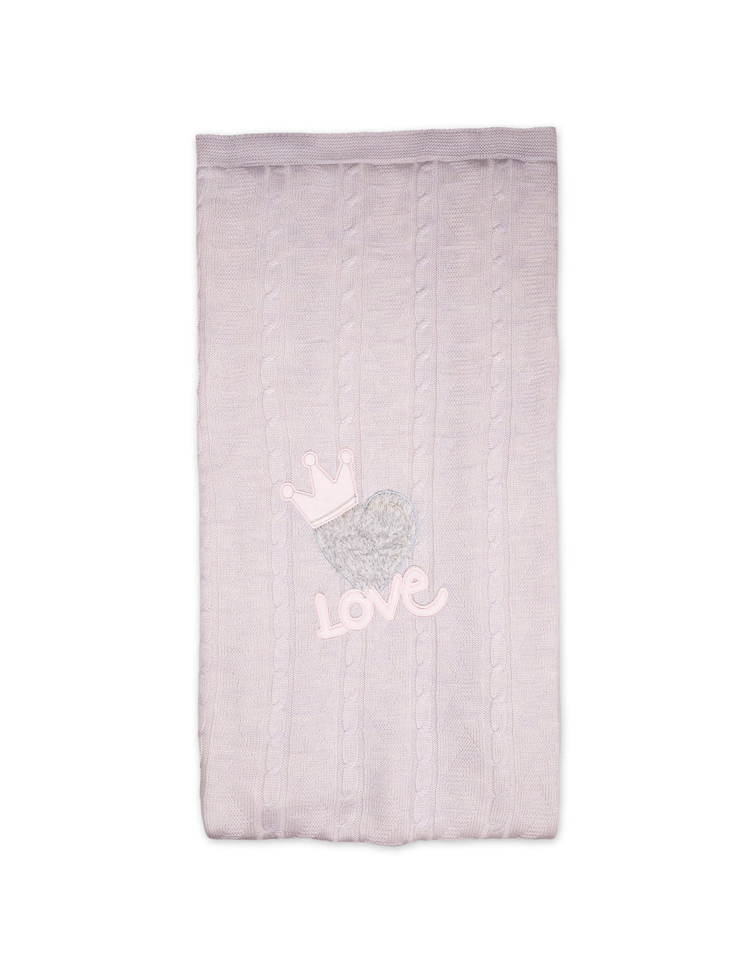 Newborn Girl Blanket Heart Pink and Lilac at Zubaidas