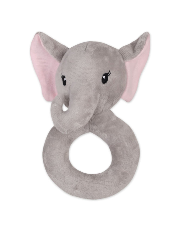 Newborn Girl Blanket Plush Rattle Toy Elephant Grey at Zubaidas Online Pakistan