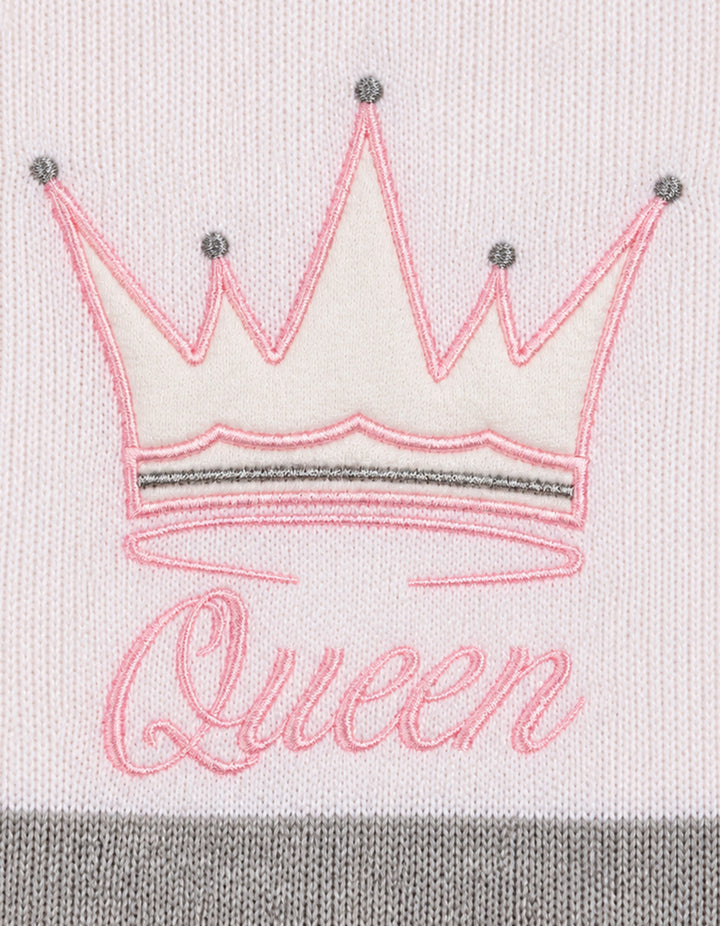 Newborn Girl Blanket Queen Pink and White at Zubaidas Official Pakistan