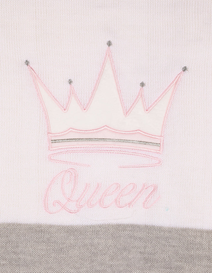Newborn Girl Blanket Queen Pink and White at Zubaidas Official Pakistan