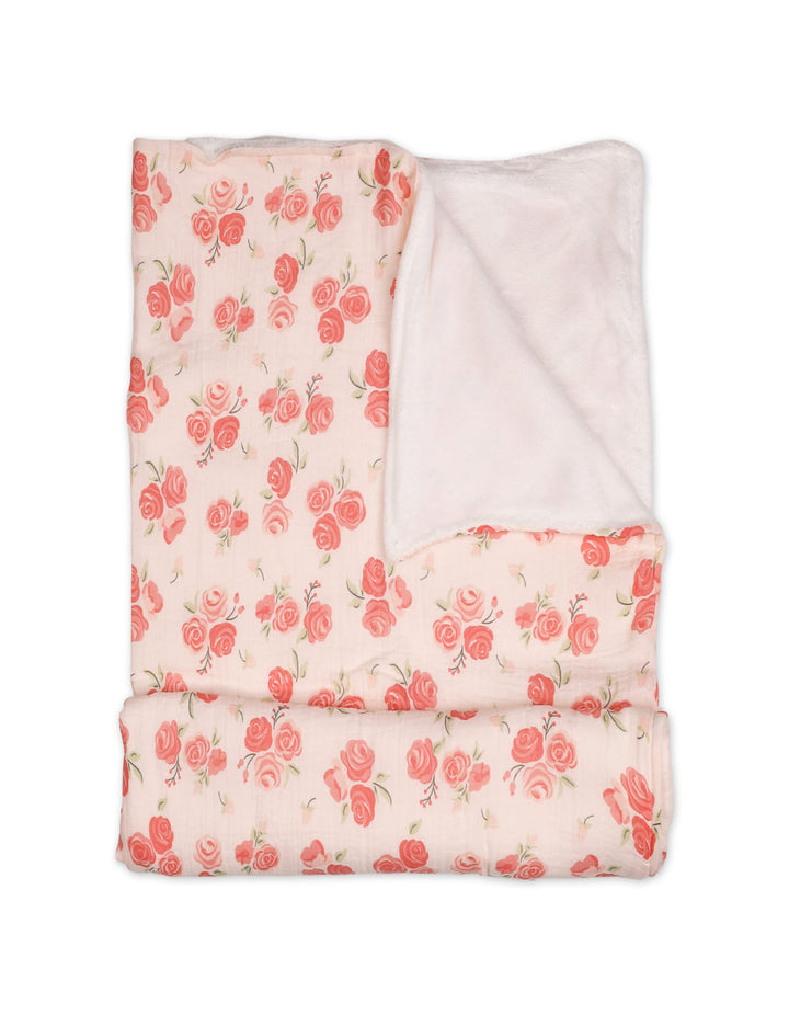 Newborn Girl Blanket Rose Pink and Red at Zubaidas
