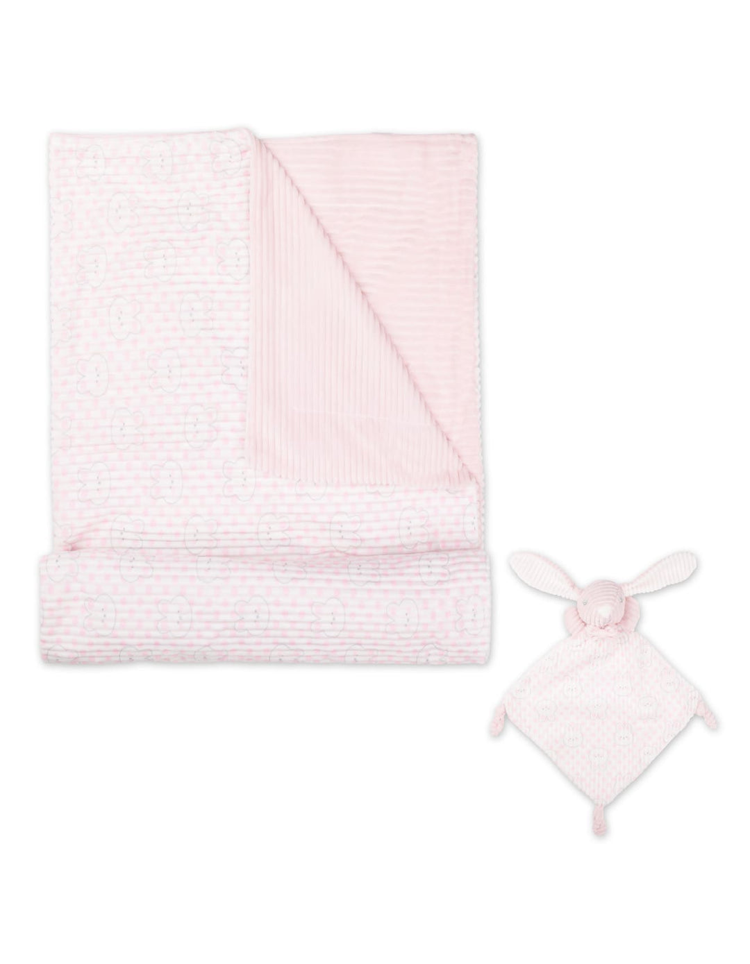 Newborn Girl Blanket with Soft Toy Bunny Light Pink at Zubaidas