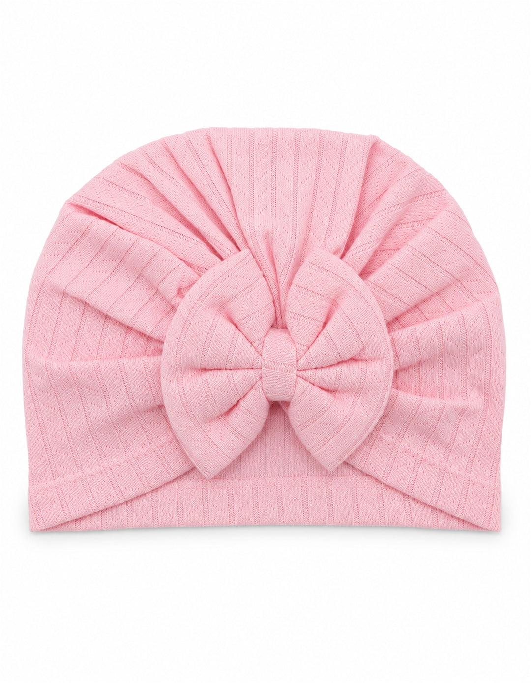 Newborn Girl Cap Bow Tea Pink at Zubaidas