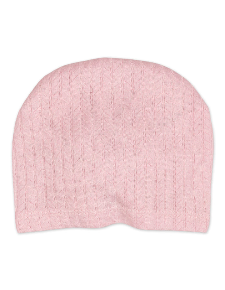 Newborn Girl Cap Bow Tea Pink at Zubaidas Official Pakistan