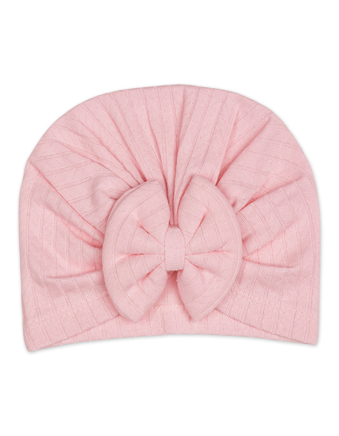 Newborn Girl Cap Bow Tea Pink at Zubaidas