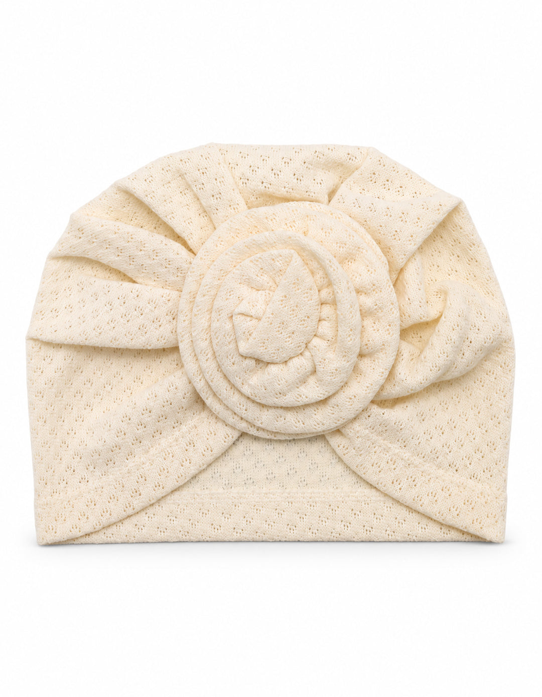 Newborn Girl Cap Rosette Cream at Zubaidas