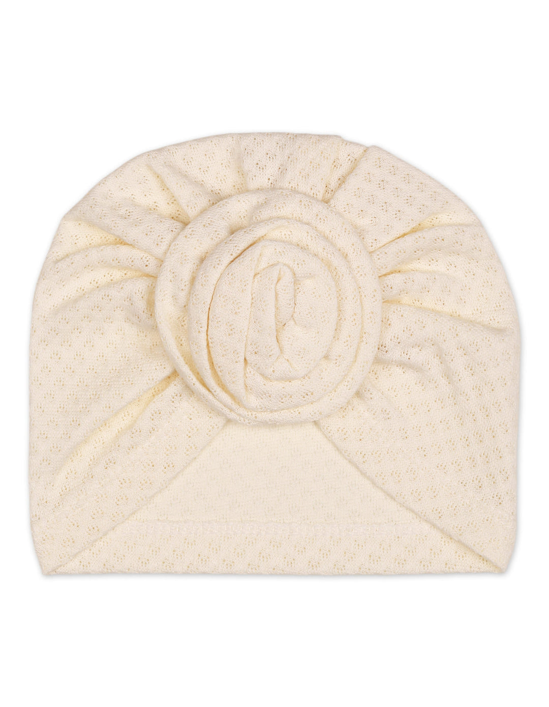 Newborn Girl Cap Rosette Cream at Zubaidas