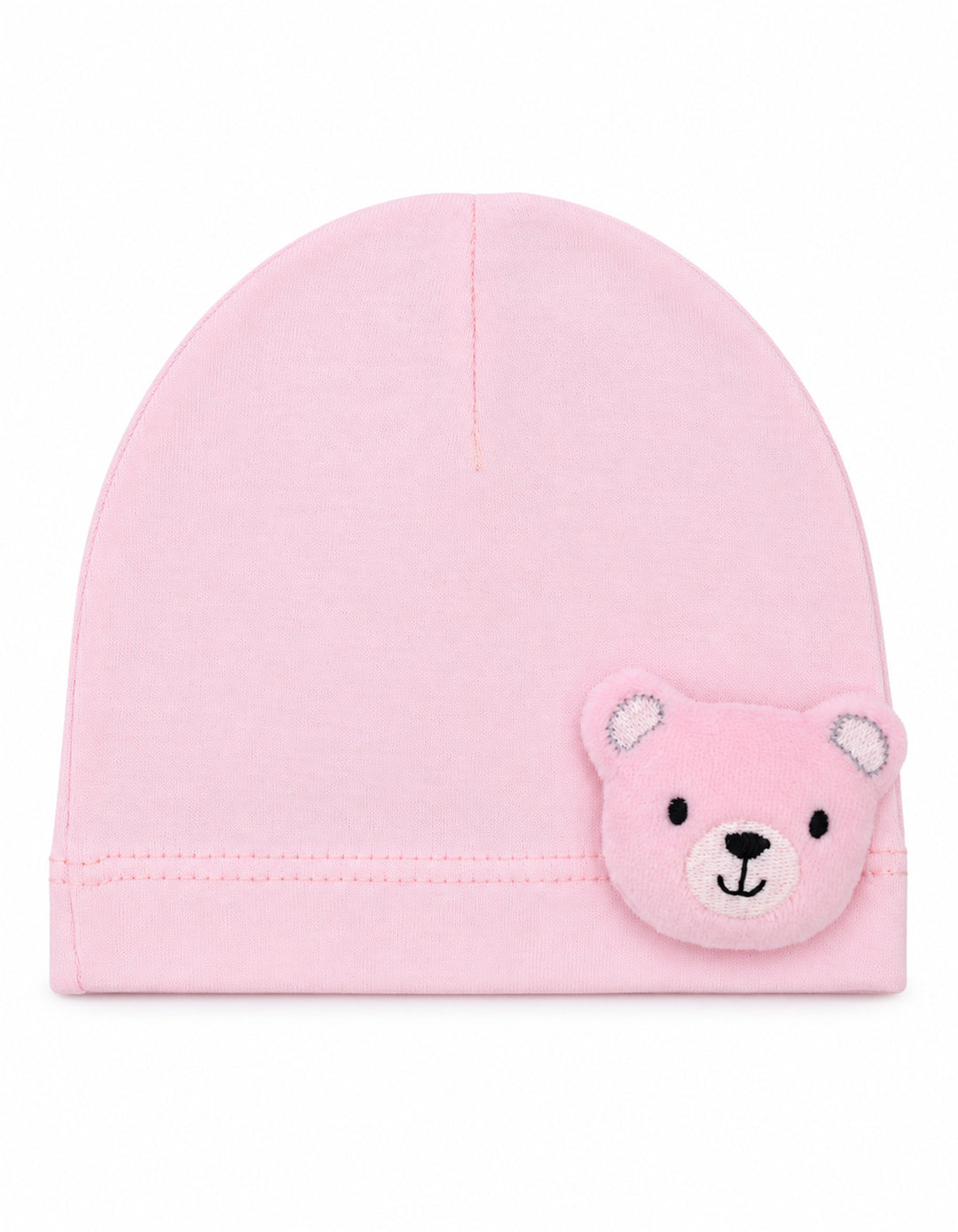 Newborn Girl Cap Teddy Bear Pink at Zubaidas