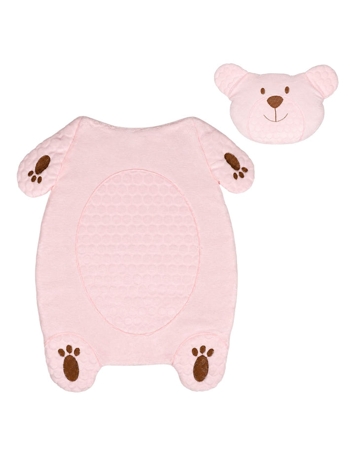 Newborn Girl Changing Mat with Pillow Bear Pink at Zubaidas