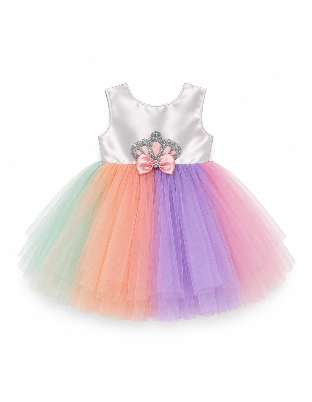 Newborn Girl Gift Set 4 Pcs Crown and Rainbow White at Zubaidas Official Pakistan