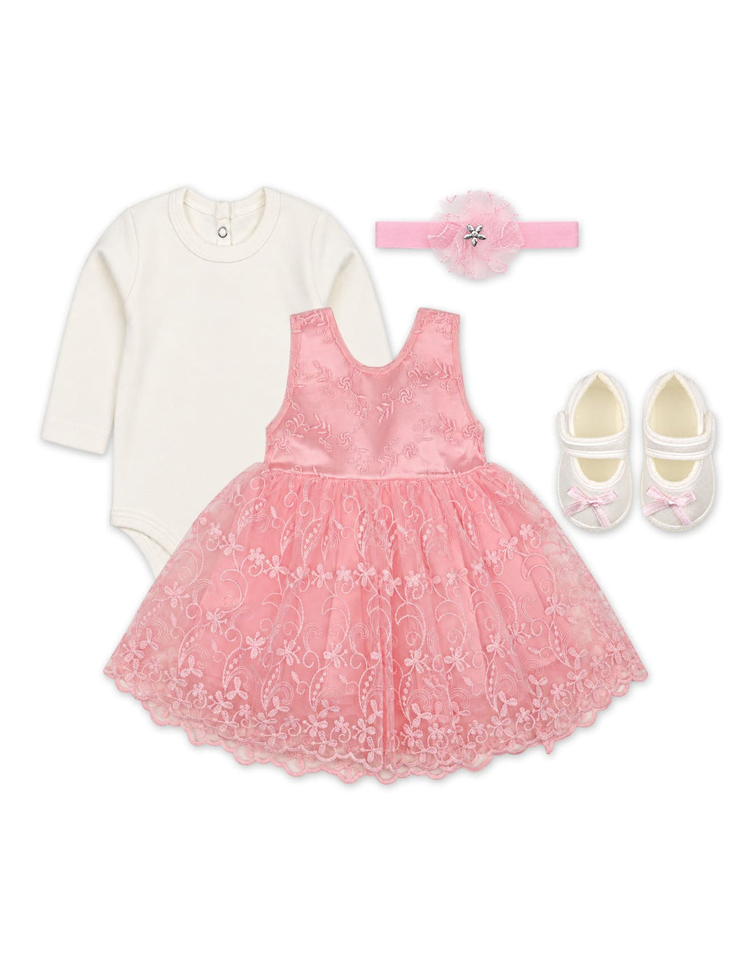 Newborn Girl Gift Set 4 Pcs Pink at Zubaidas