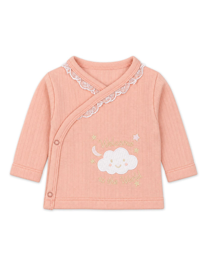Newborn Girl Gift Set 5 Pcs Welcome to the World Pink at Zubaidas Official Pakistan