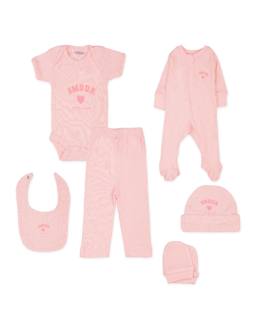 Newborn Girl Gift Set 6 Pieces Pink at Zubaidas