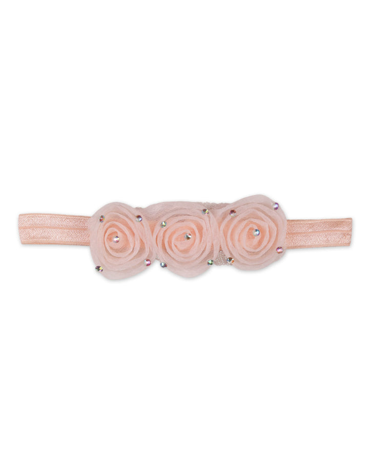 Newborn Girl Headband and Socks Set Floral Peach at Zubaidas Online Pakistan