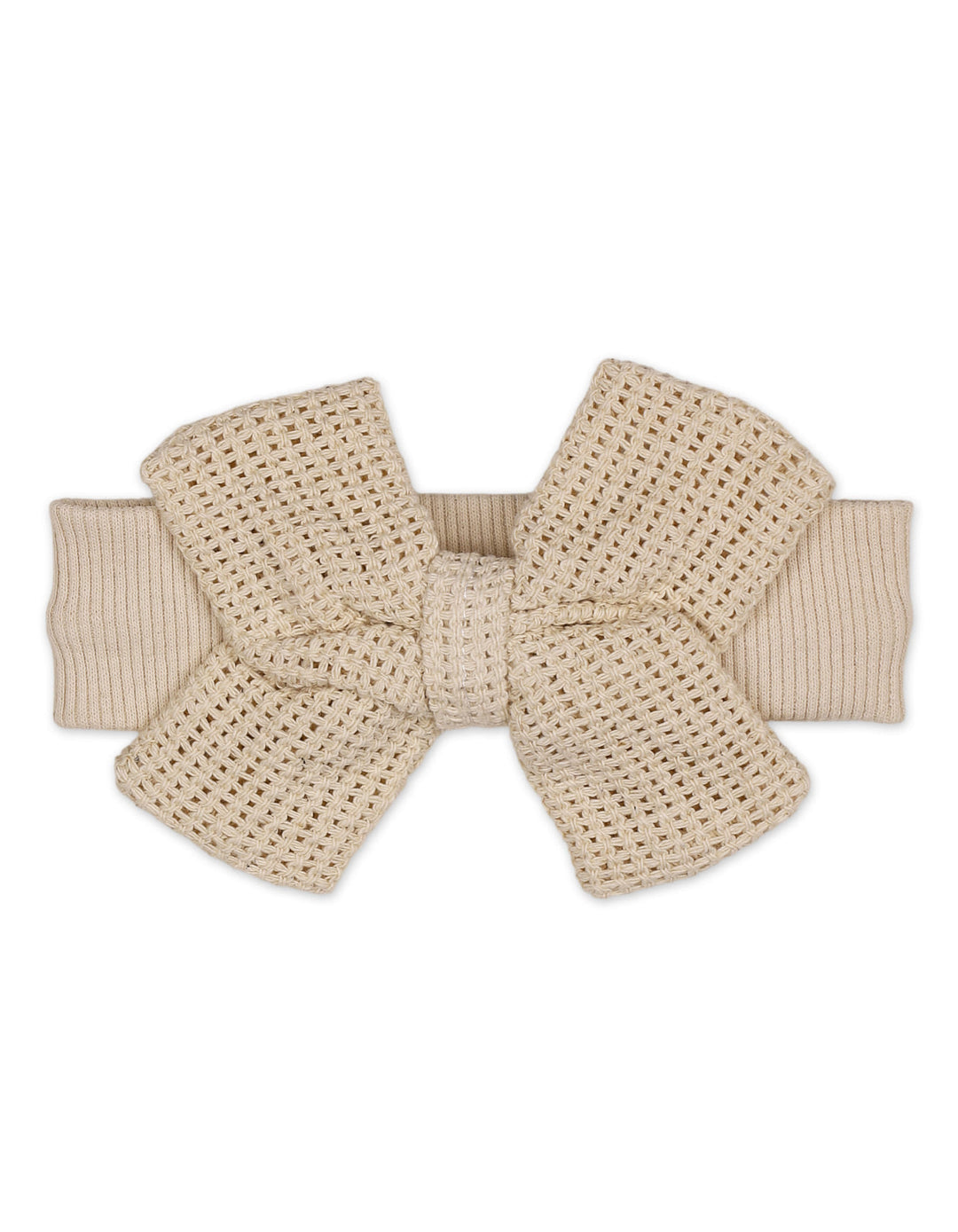 Newborn Girl Headband Bow Beige at Zubaidas