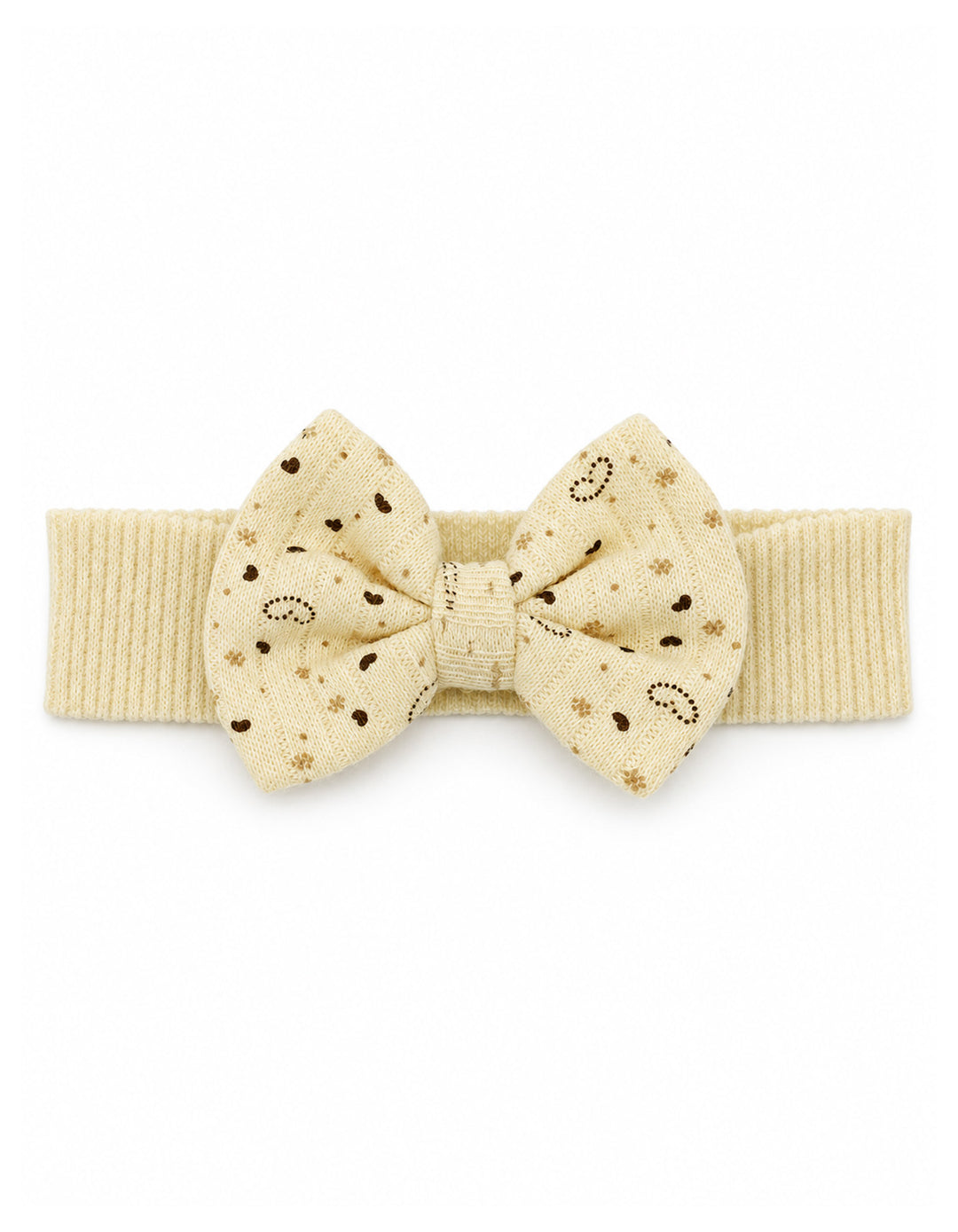 Newborn Girl Headband Bow Heart Cream at Zubaidas