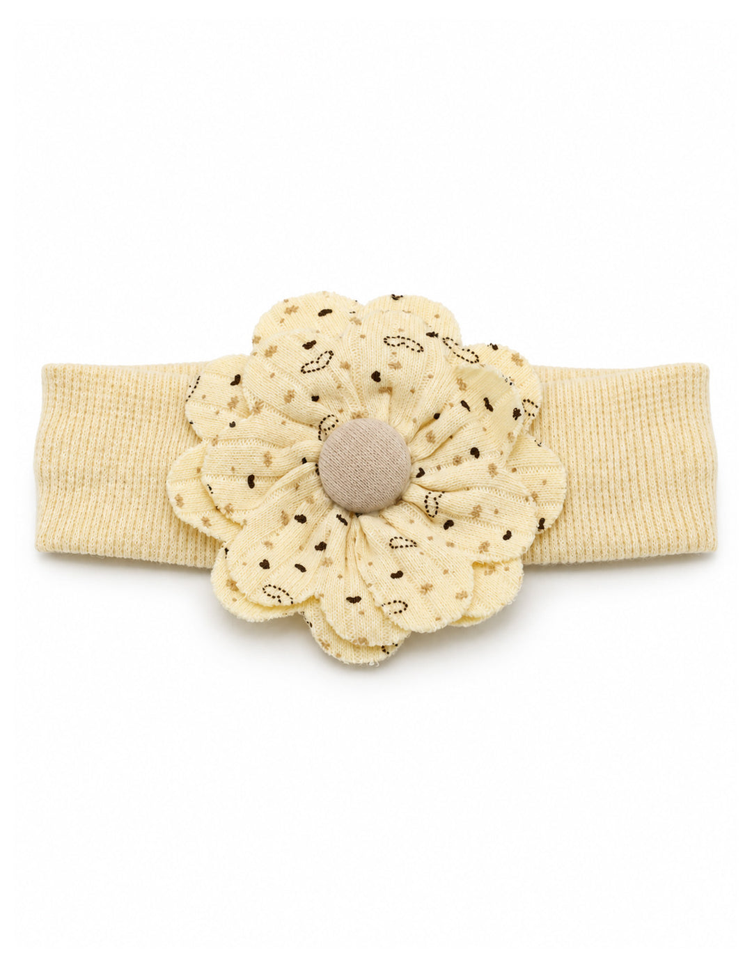 Newborn Girl Headband Flower Beige at Zubaidas