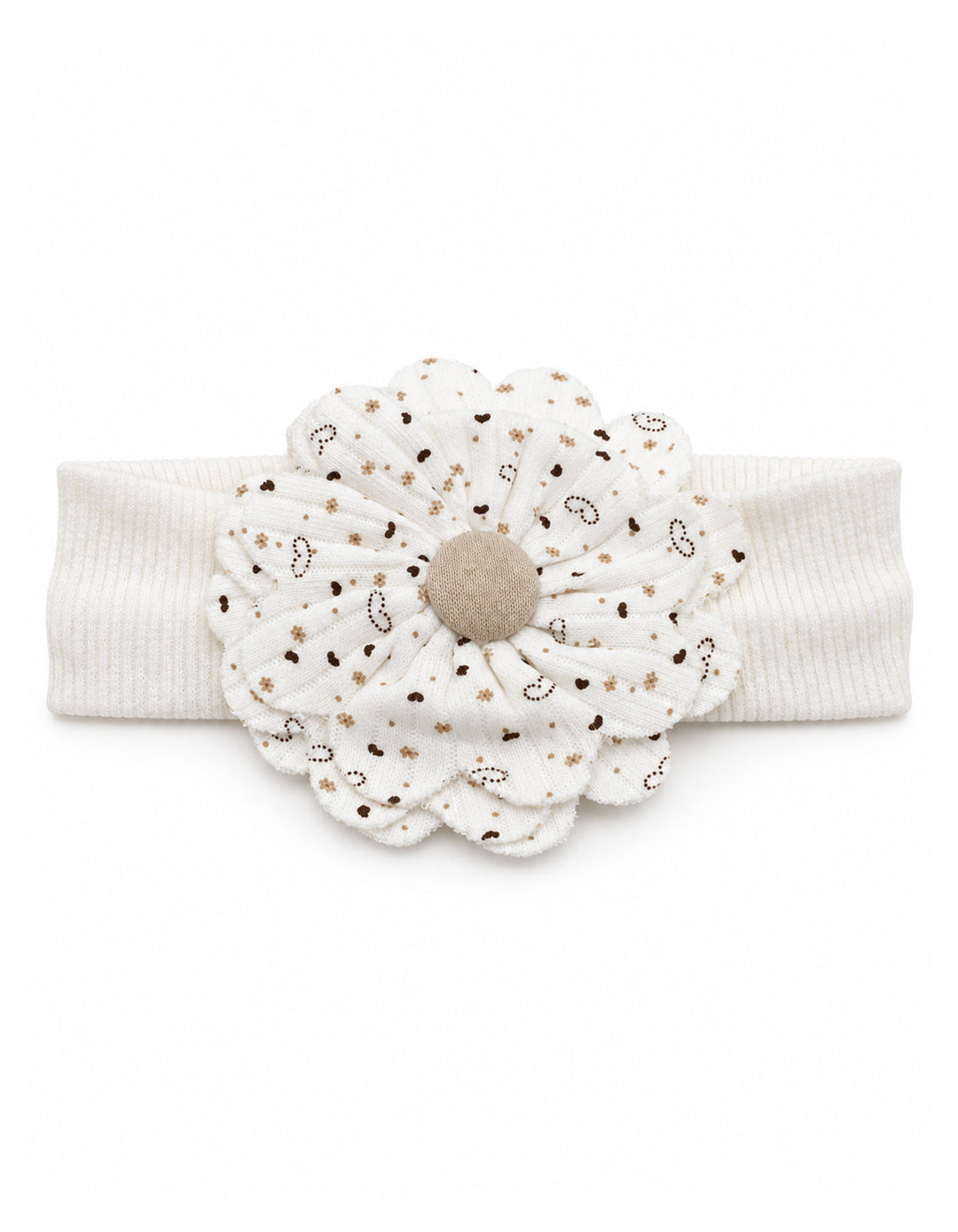 Newborn Girl Headband Flower White at Zubaidas