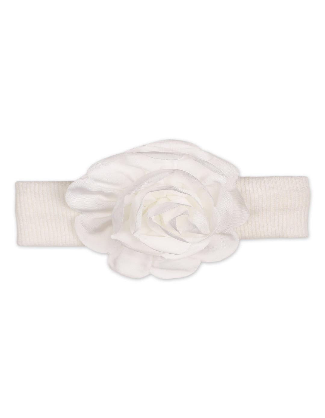 Newborn Girl Headband Rosette White at Zubaidas