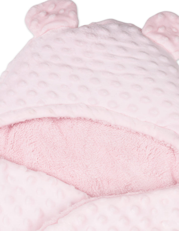 Newborn Girl Hooded Carry Nest Bear Pink at Zubaidas Online Pakistan