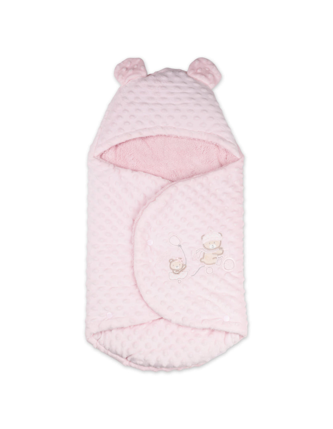 Newborn Girl Hooded Carry Nest Bear Pink at Zubaidas