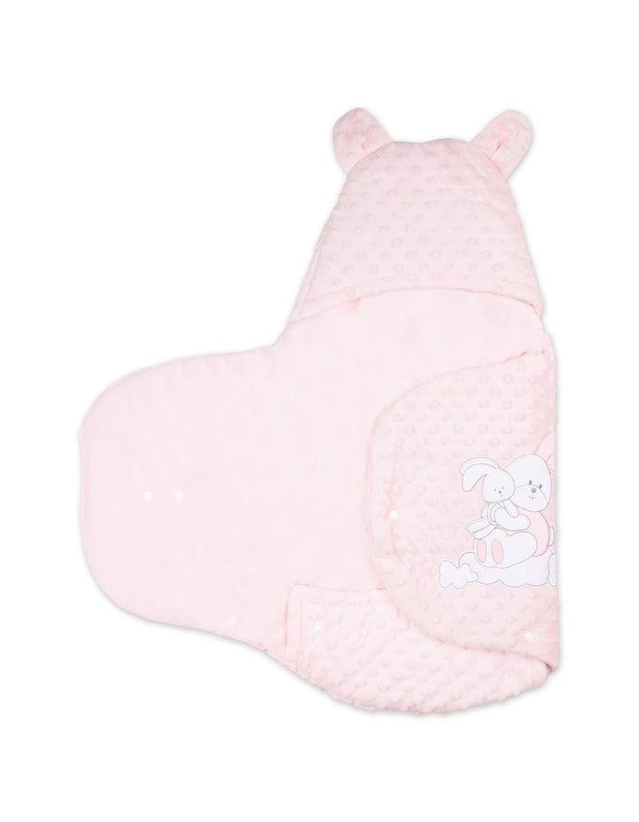 Newborn Girl Hooded Carry Nest Bunny Pink at Zubaidas Best Online Baby and Kids Store in Pakistan for over 50 years