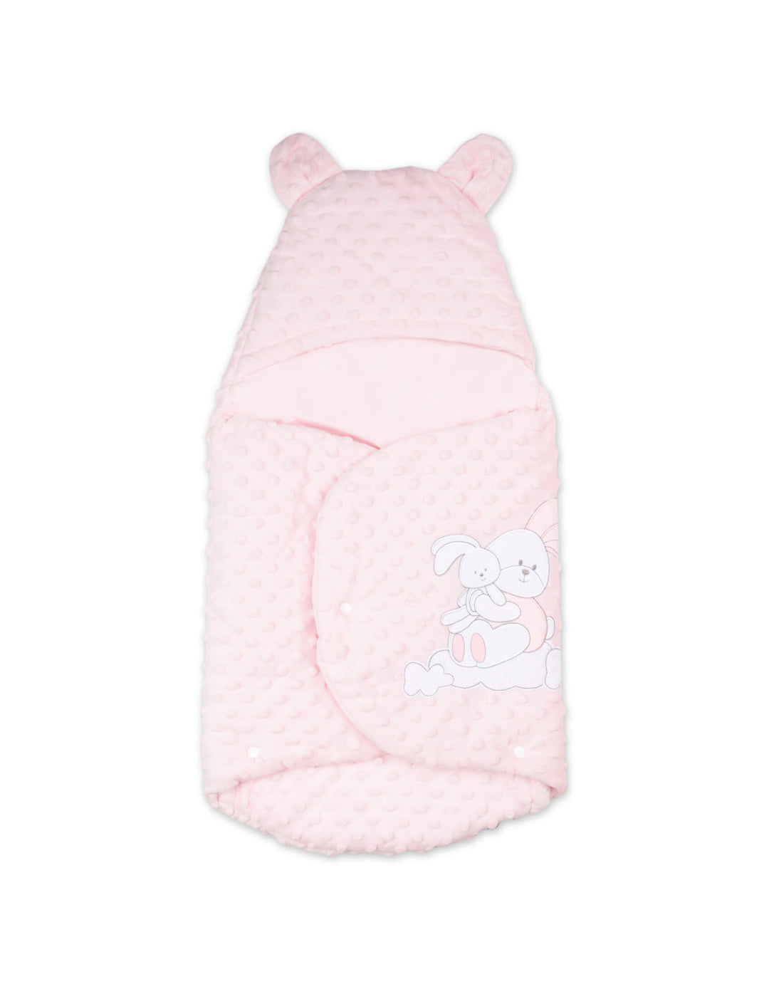 Newborn Girl Hooded Carry Nest Bunny Pink at Zubaidas