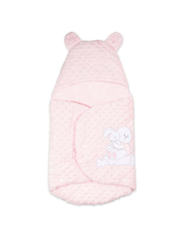 Newborn Girl Hooded Carry Nest Bunny Pink at Zubaidas