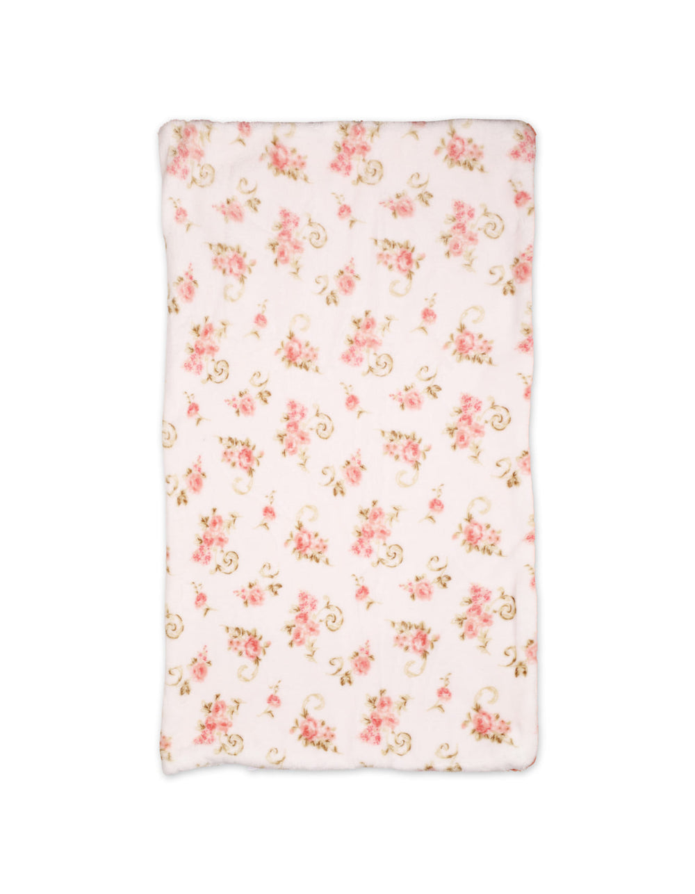 Newborn Girl Hooded Swaddle Blanket Floral White and Peach at Zubaidas Official Pakistan