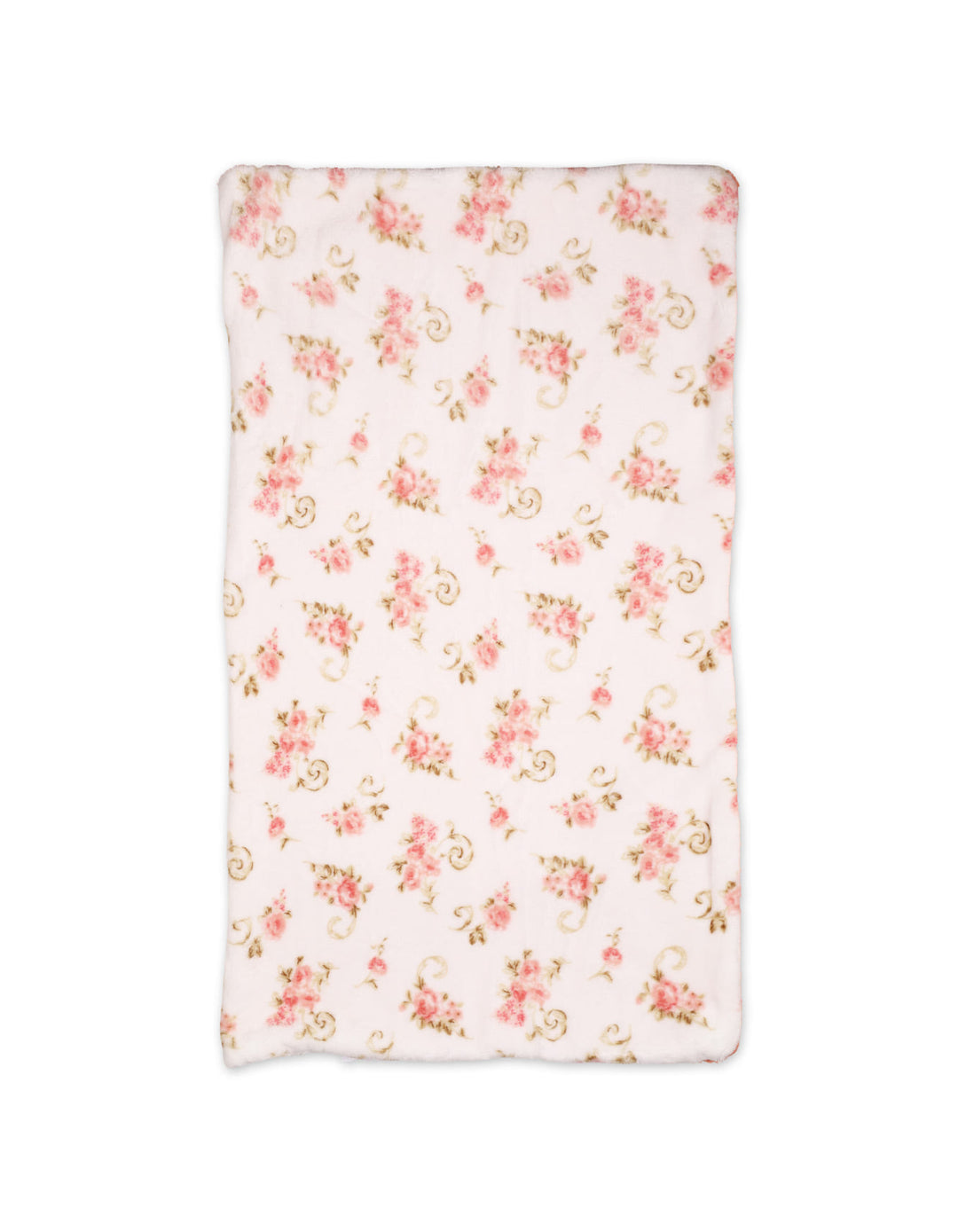 Newborn Girl Hooded Swaddle Blanket Floral White and Peach at Zubaidas Official Pakistan