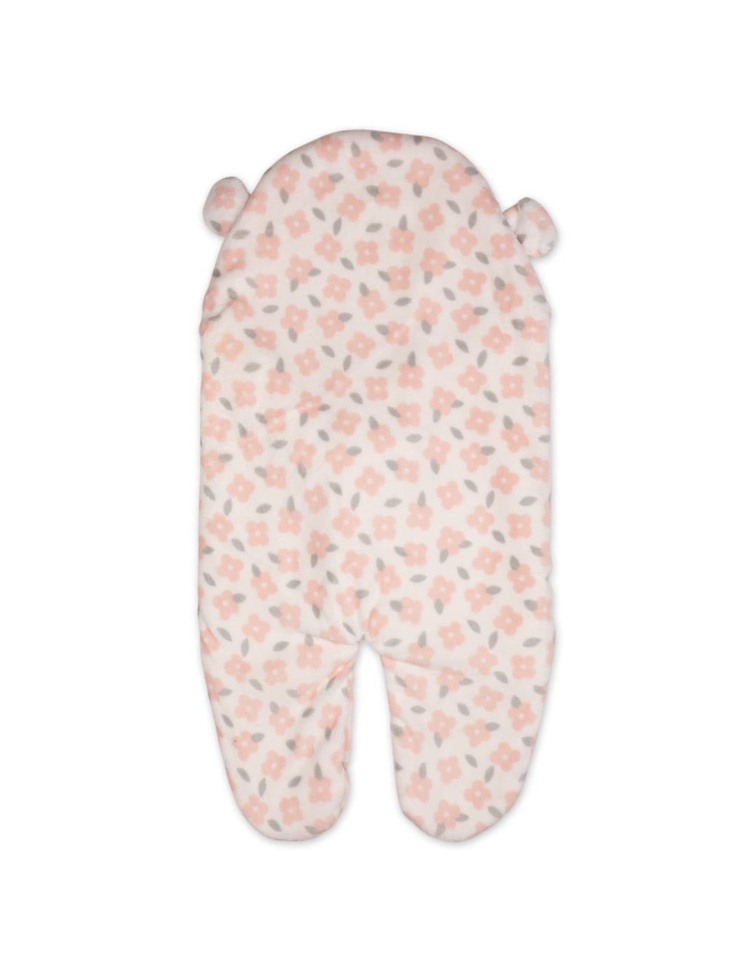 Newborn Girl Hooded Swaddle Floral Pink and White at Zubaidas Online Pakistan