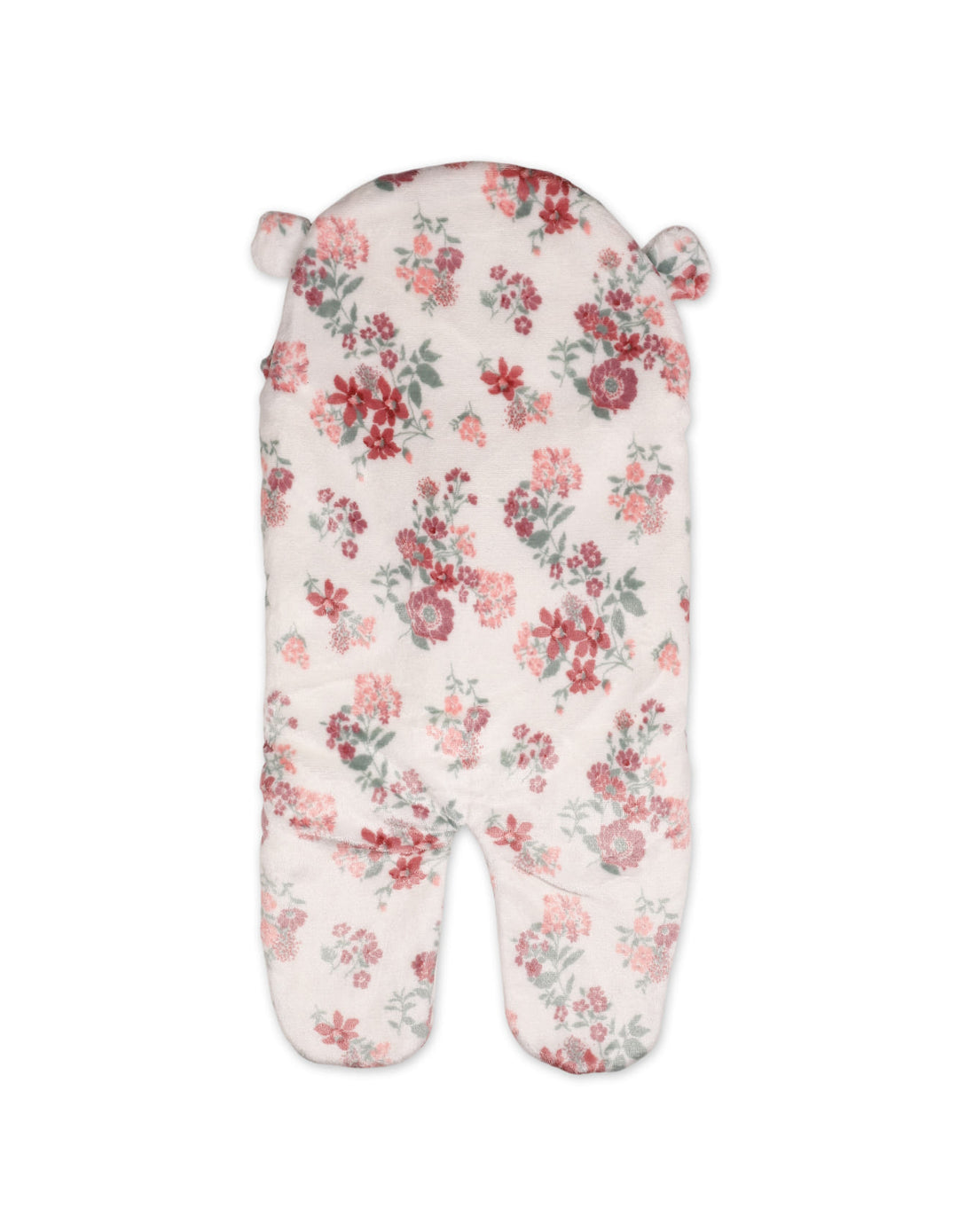Newborn Girl Hooded Swaddle Floral Red and White at Zubaidas Online Pakistan