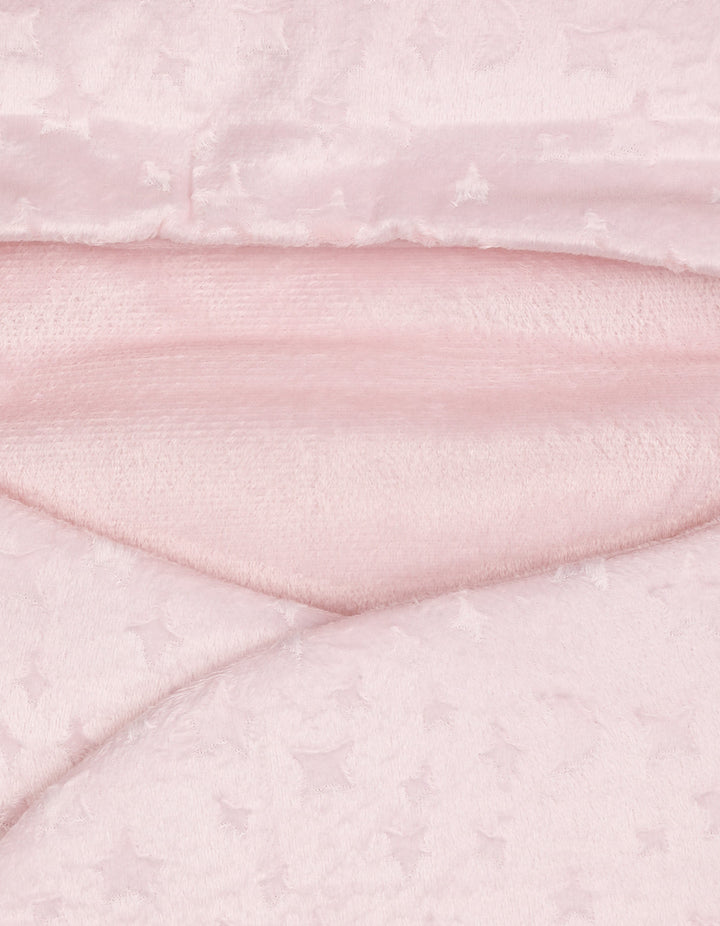 Newborn Girl Hooded Swaddle Wrap Star and Moon Pink at Zubaidas Official Pakistan