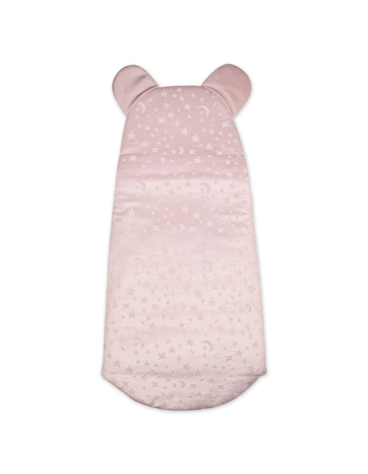Newborn Girl Hooded Swaddle Wrap Star and Moon Pink at Zubaidas Best Online Baby and Kids Store in Pakistan