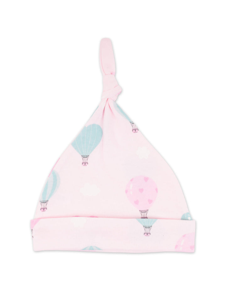 Newborn Girl Knotted Cap Pack of 3 Delightful Pink at Zubaidas Official Pakistan