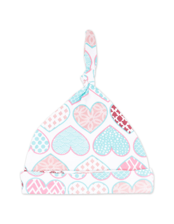 Newborn Girl Knotted Cap Pack of 3 Delightful Pink at Zubaidas Online Pakistan