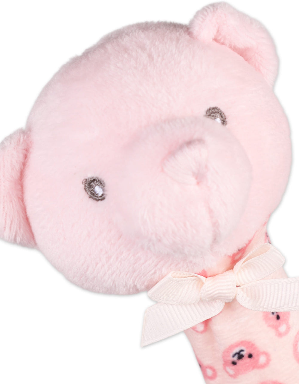 Newborn Girl Plush Rattle Toy Bear Pink at Zubaidas Pakistan