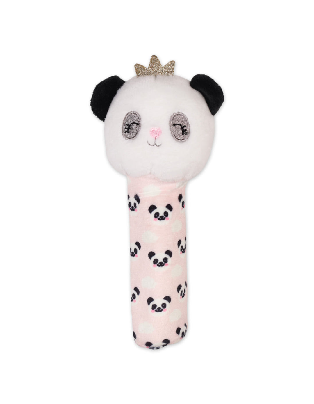 Newborn Girl Plush Rattle Toy Panda White at Zubaidas