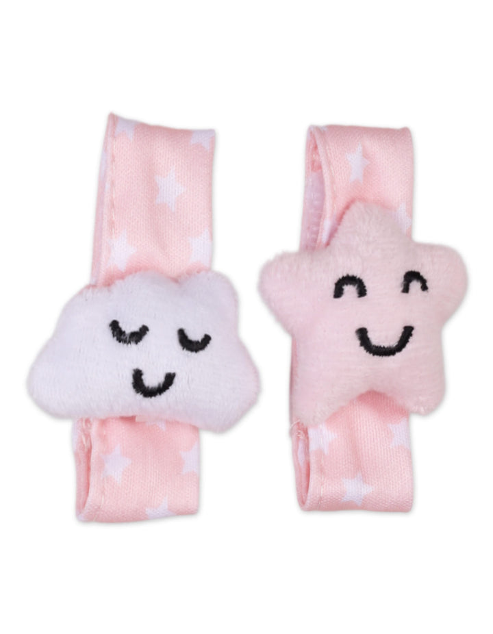 Newborn Girl Rattle Wrist Band Cloud and Star Pink at Zubaidas Official Pakistan